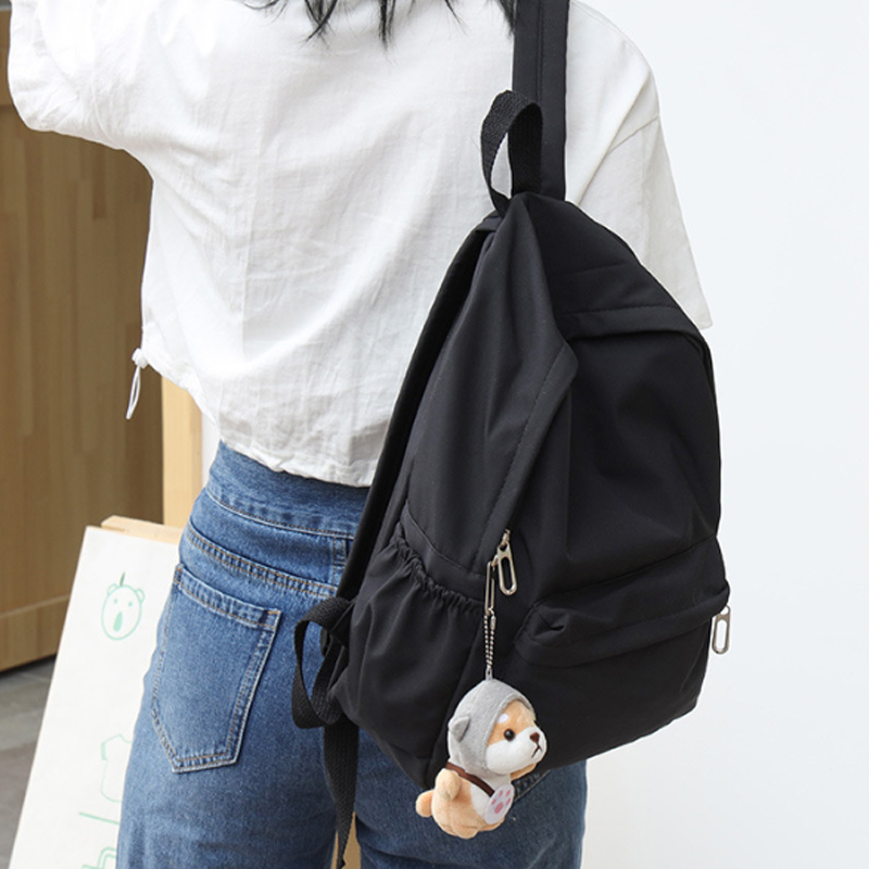 Fashion Backpack Women - 여성용 단색 캐주얼 백팩, 대용량, 심플한
