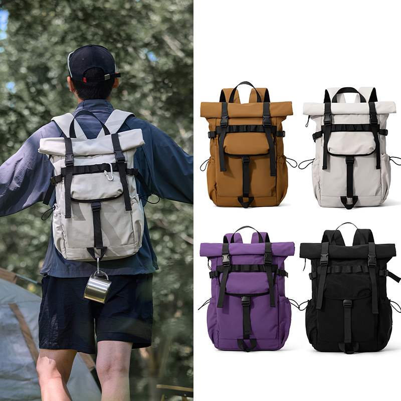 신형 남성용 롤탑 확장형 여행 백팩 노트북 백팩 아웃도 - Canvas Backpack Casual 리뷰 및 가격