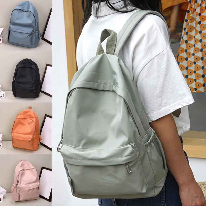여성용 단색 캐주얼 백팩, 대용량, 심플한 디자인, 패 - Fashion Backpack Women 리뷰 및 가격